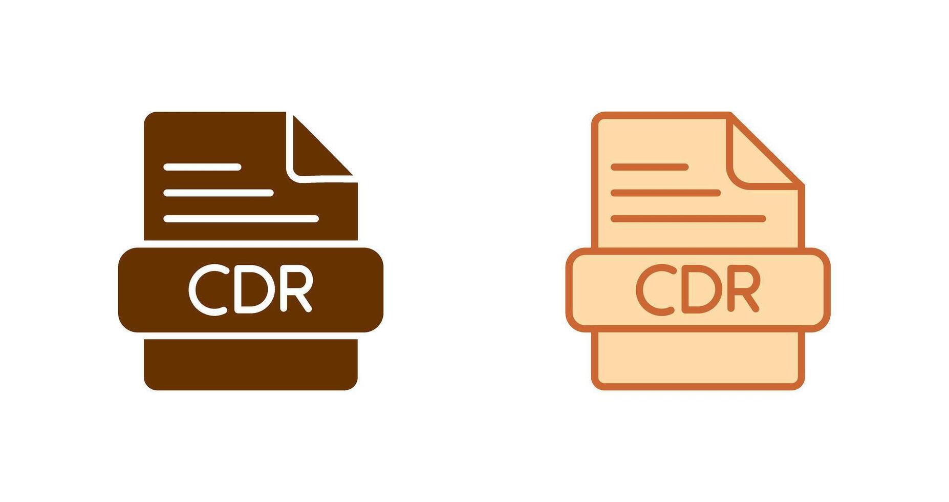 CDR Icon Design vector