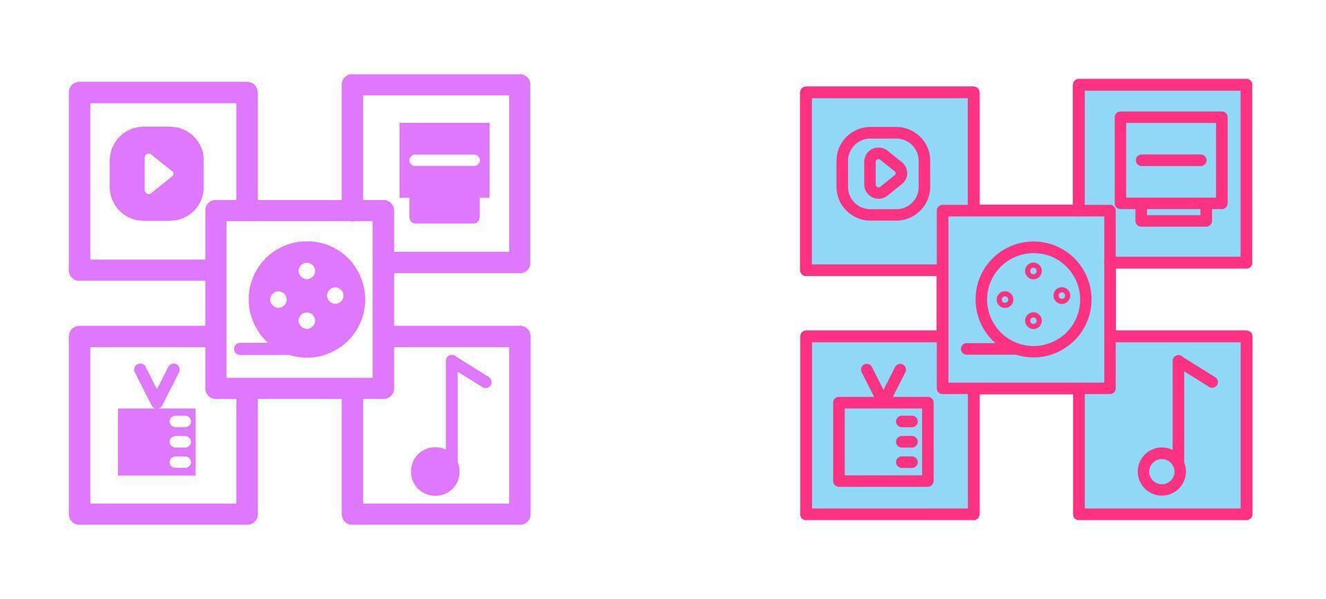 Multimedia Icon Design vector
