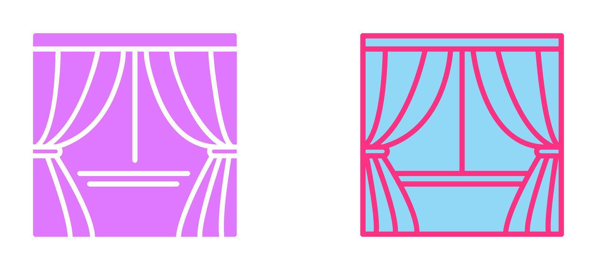 Curtains Icon Design vector