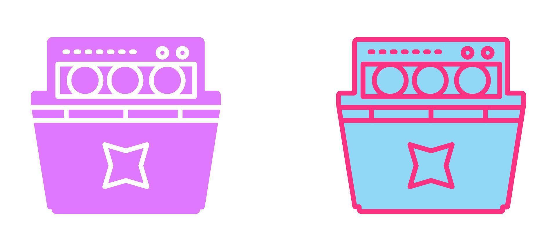 Dishwasher Icon Design vector