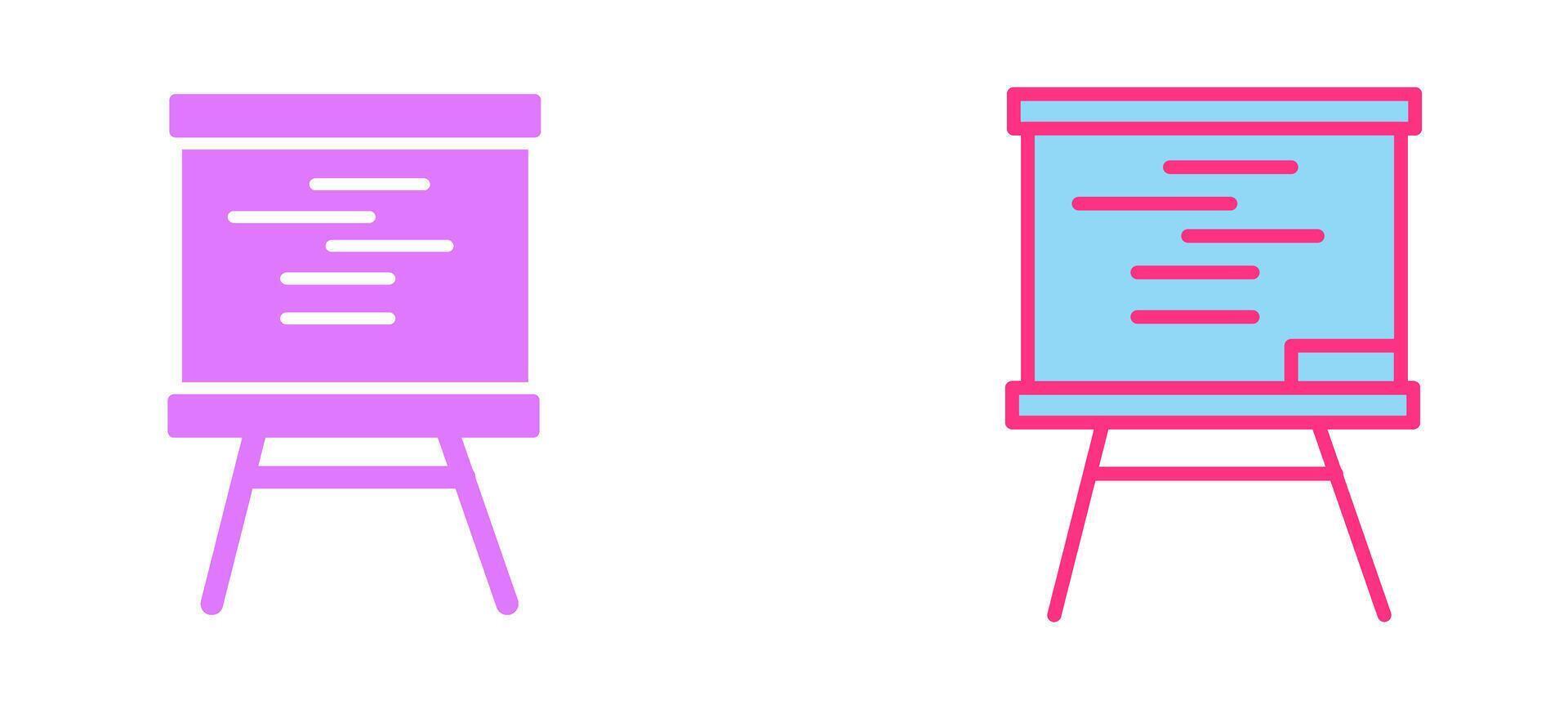 Whiteboard Icon Design vector