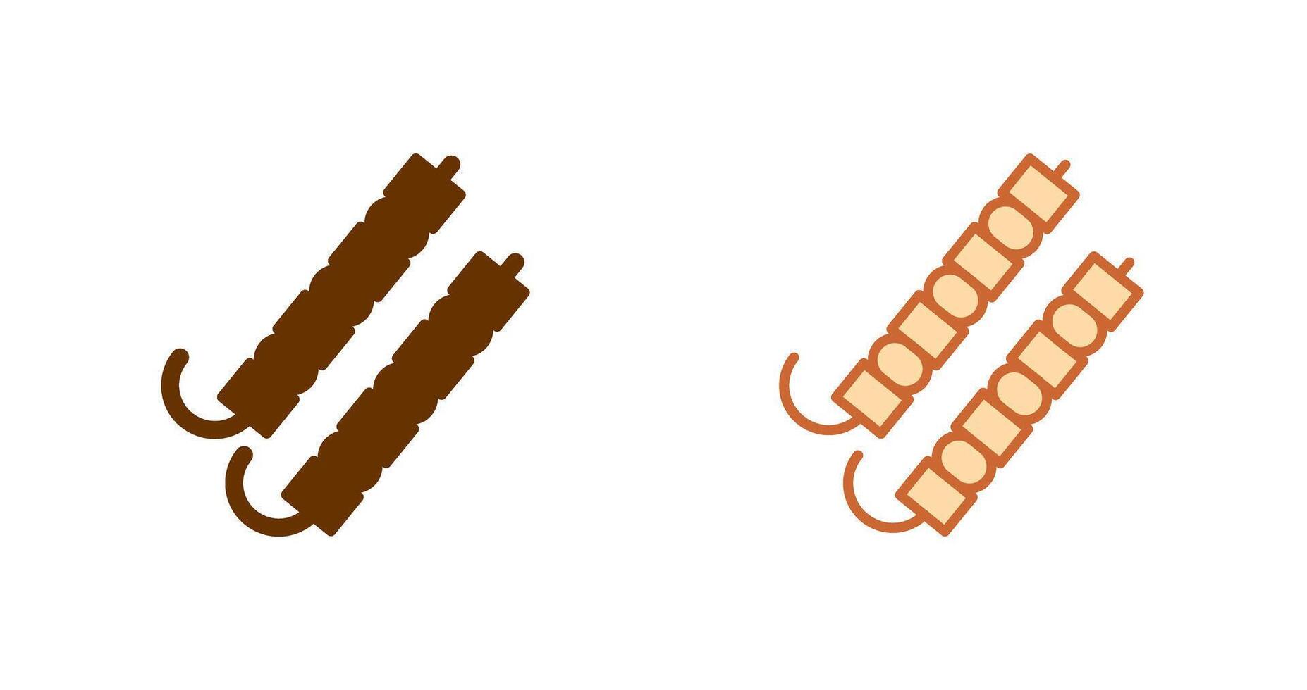 brocheta icono diseño vector