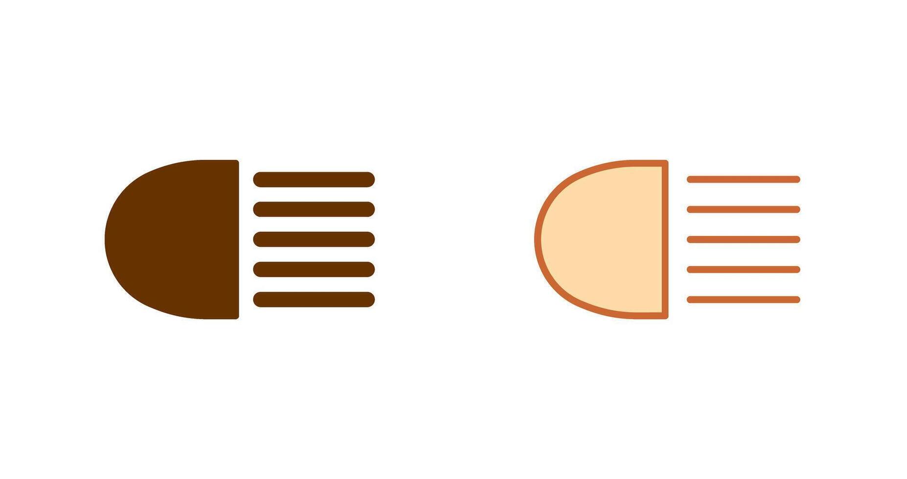 Headlight Icon Design vector