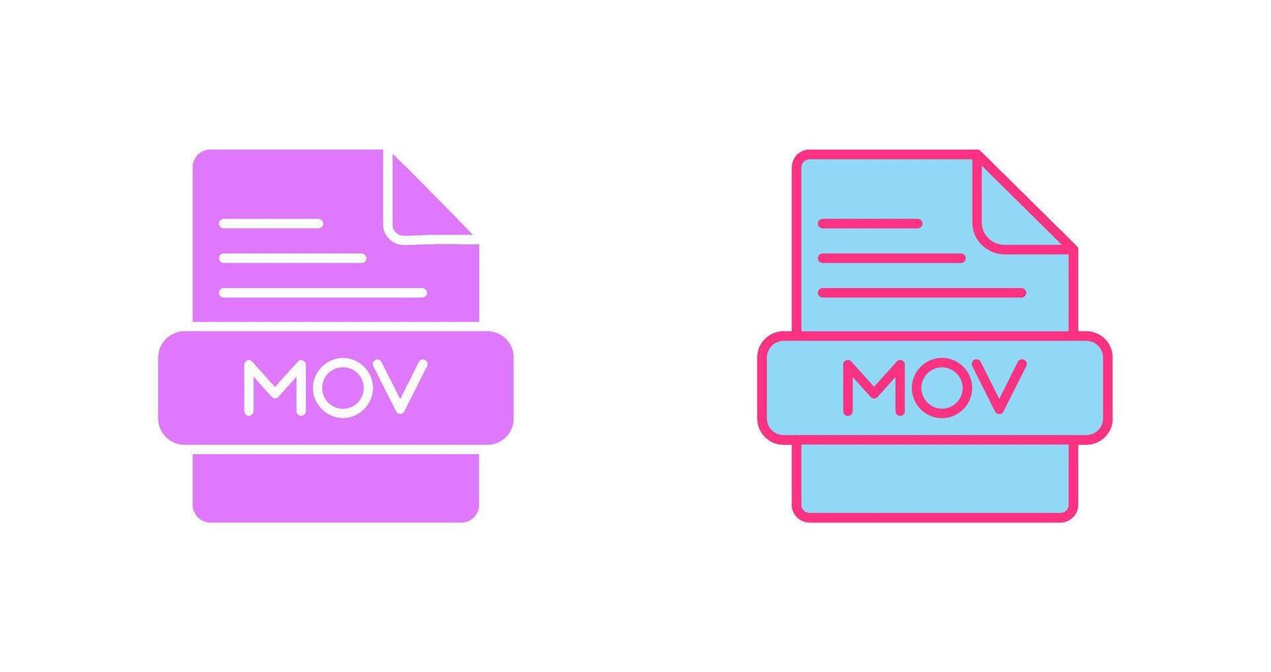 mov icono diseño vector