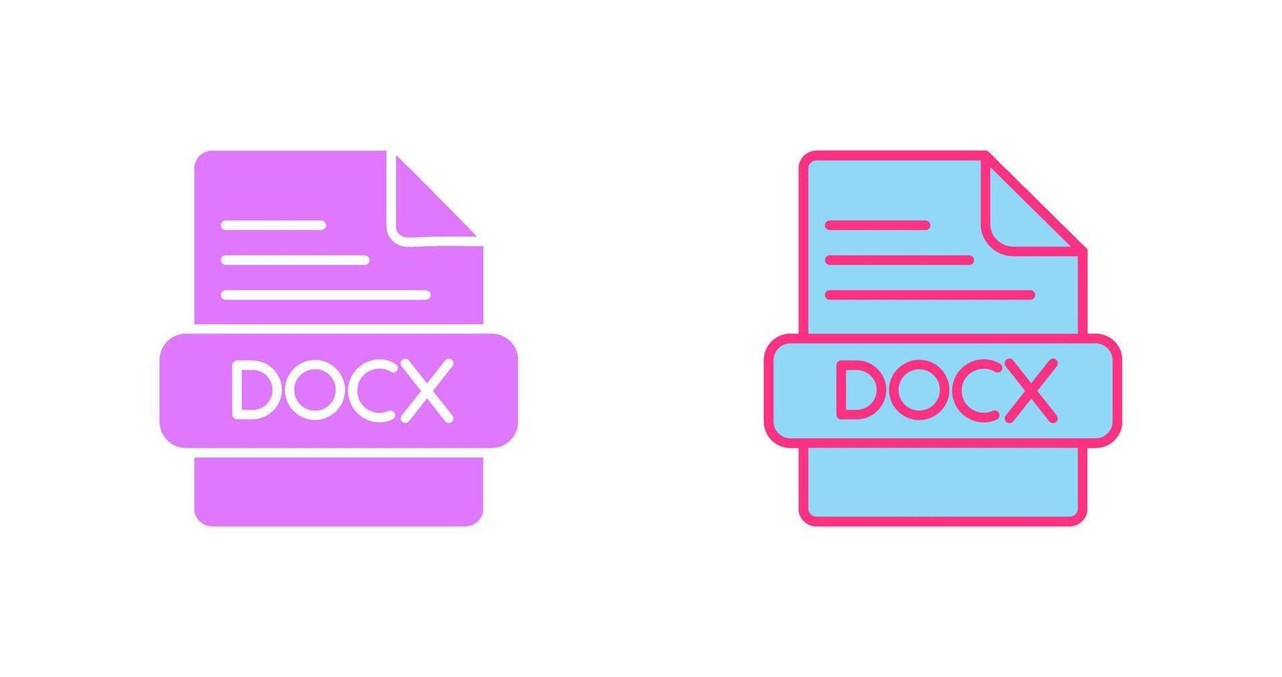 DOCX Icon Design vector