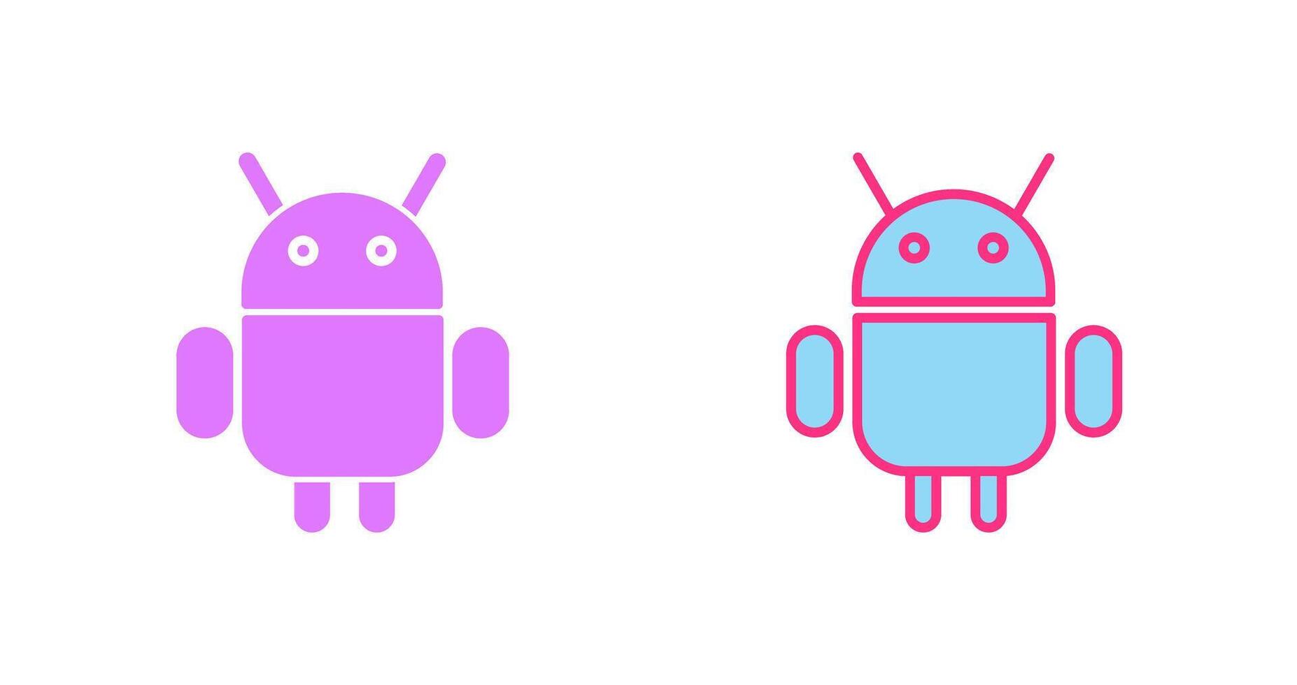 androide logo icono diseño vector