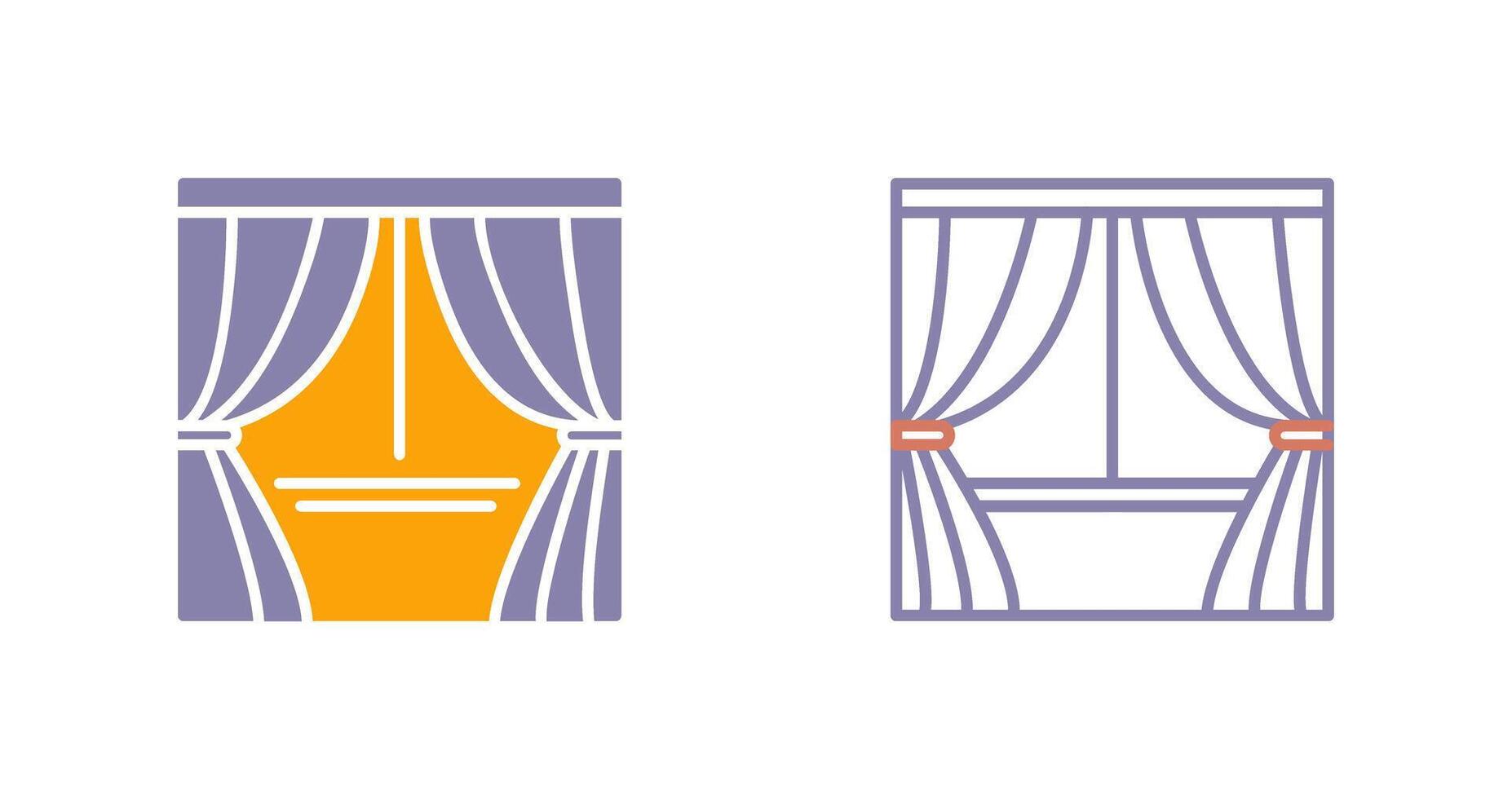Curtains Icon Design vector