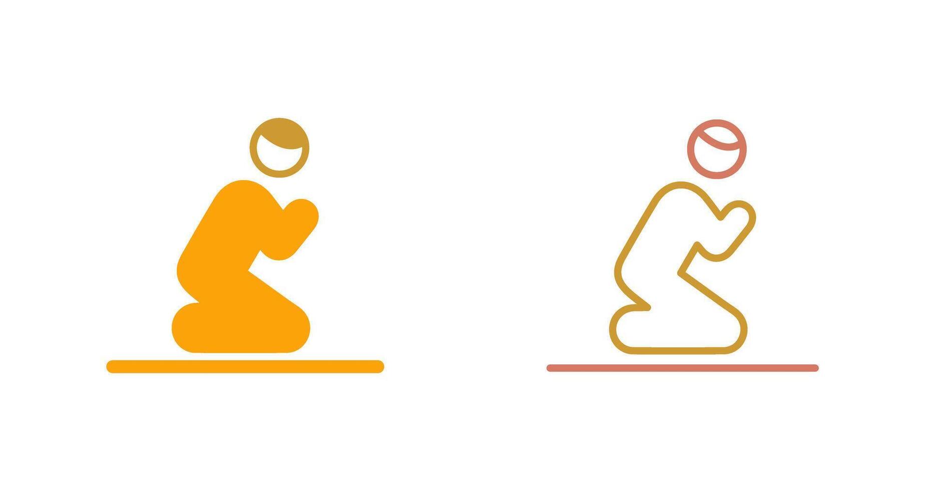 Offering Prayer Icon Design vector