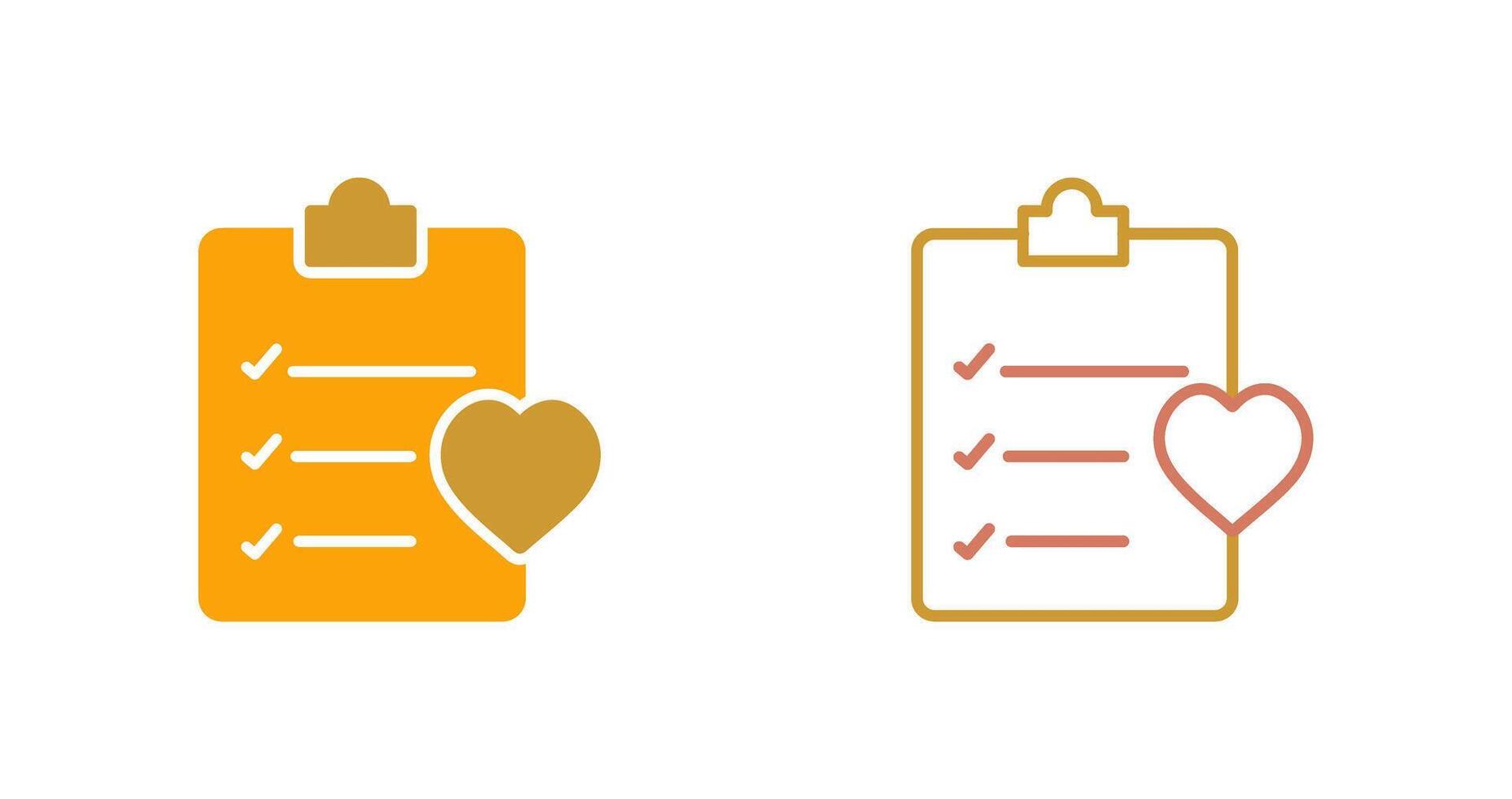 Wishlist Icon Design vector