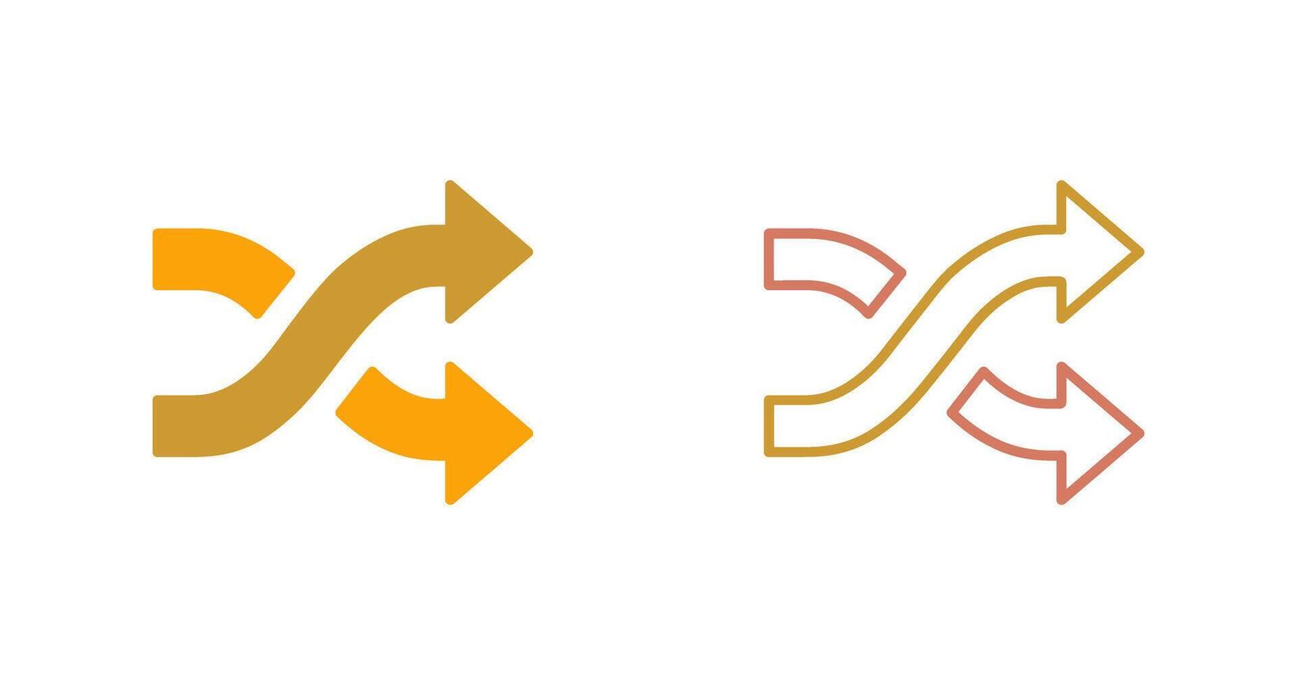 Shuffle Icon Design vector