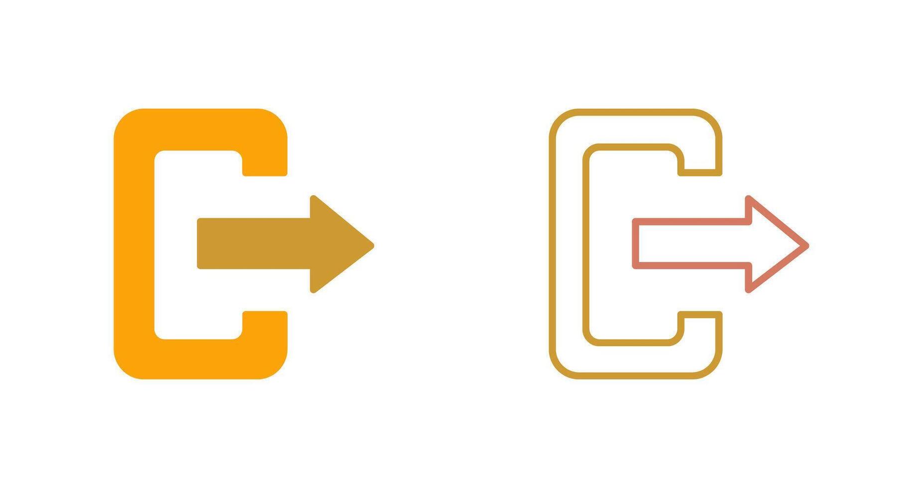 Logout Icon Design vector