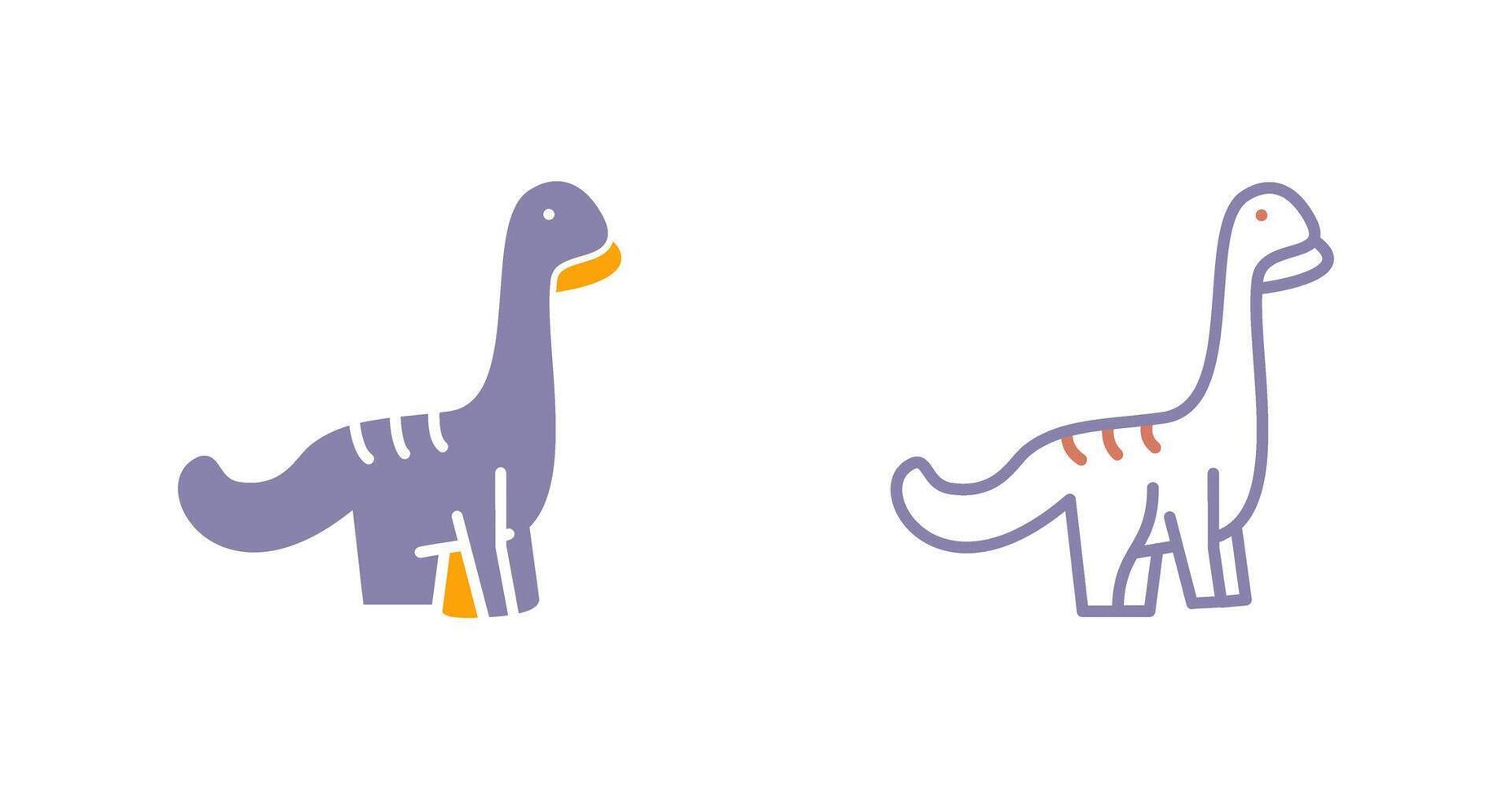 Dinosaur Icon Design vector