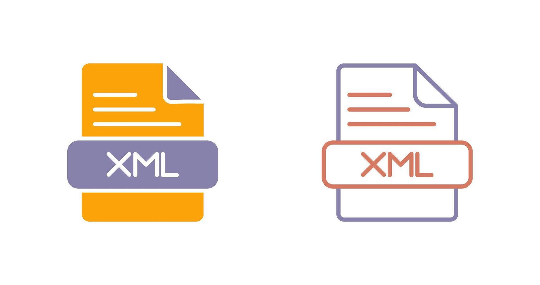 XML Icon Design vector