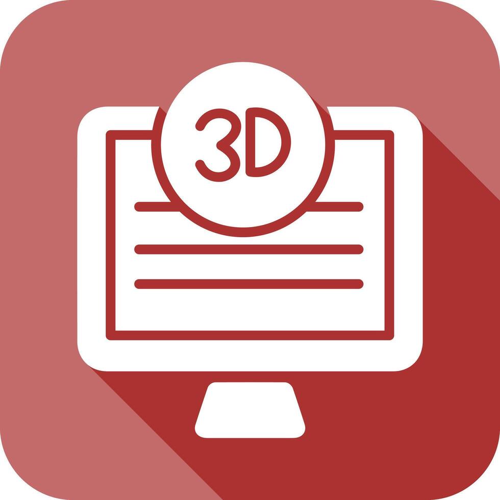 3d calidad pantalla icono diseño vector