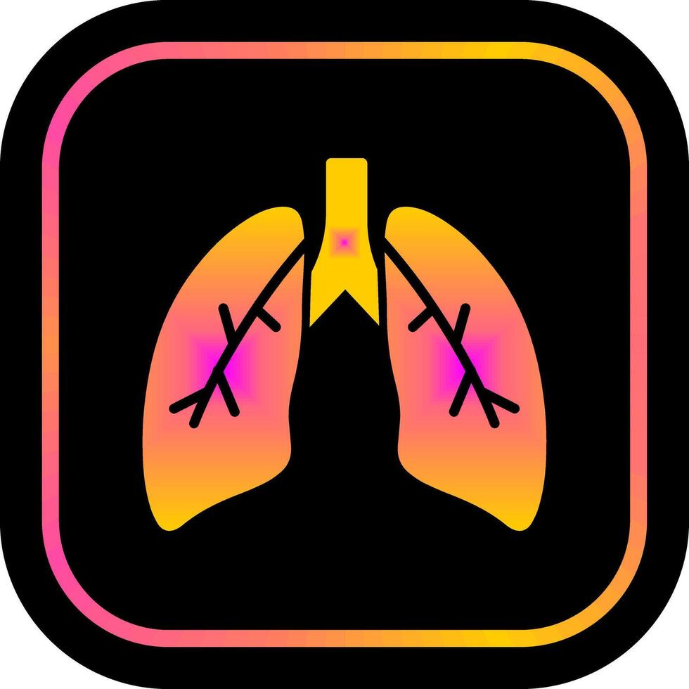 diseño de icono de pulmones vector