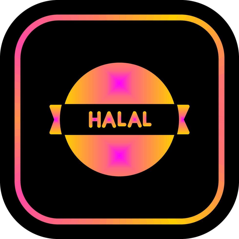 Halal Sticker Icon Design vector