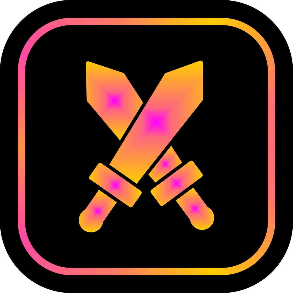 Two Swords Icon Design vector