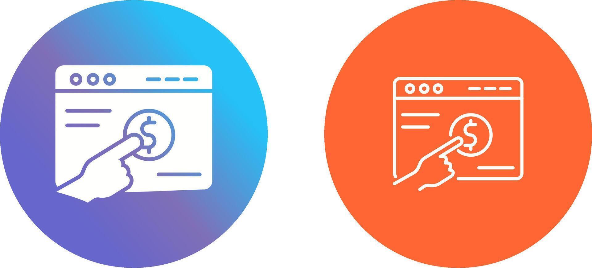 Pay Per Click Icon Design vector