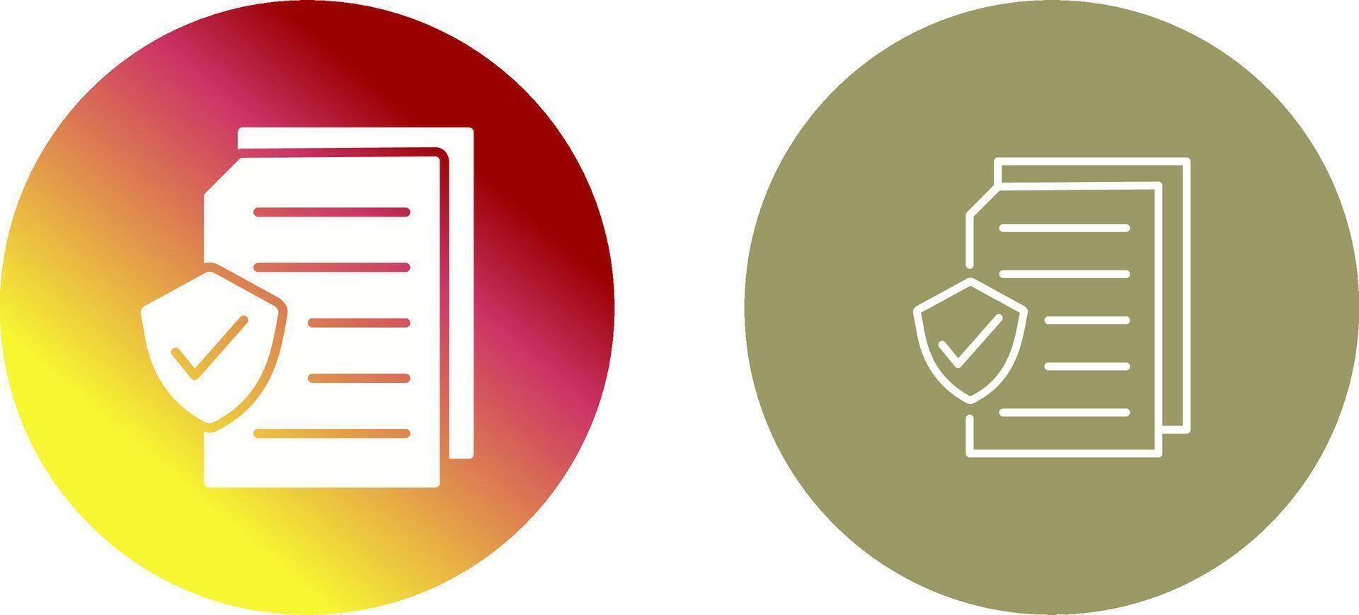 Secure Document Icon Design vector