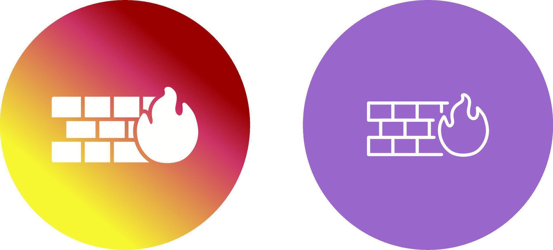 Firewall Icon Design vector