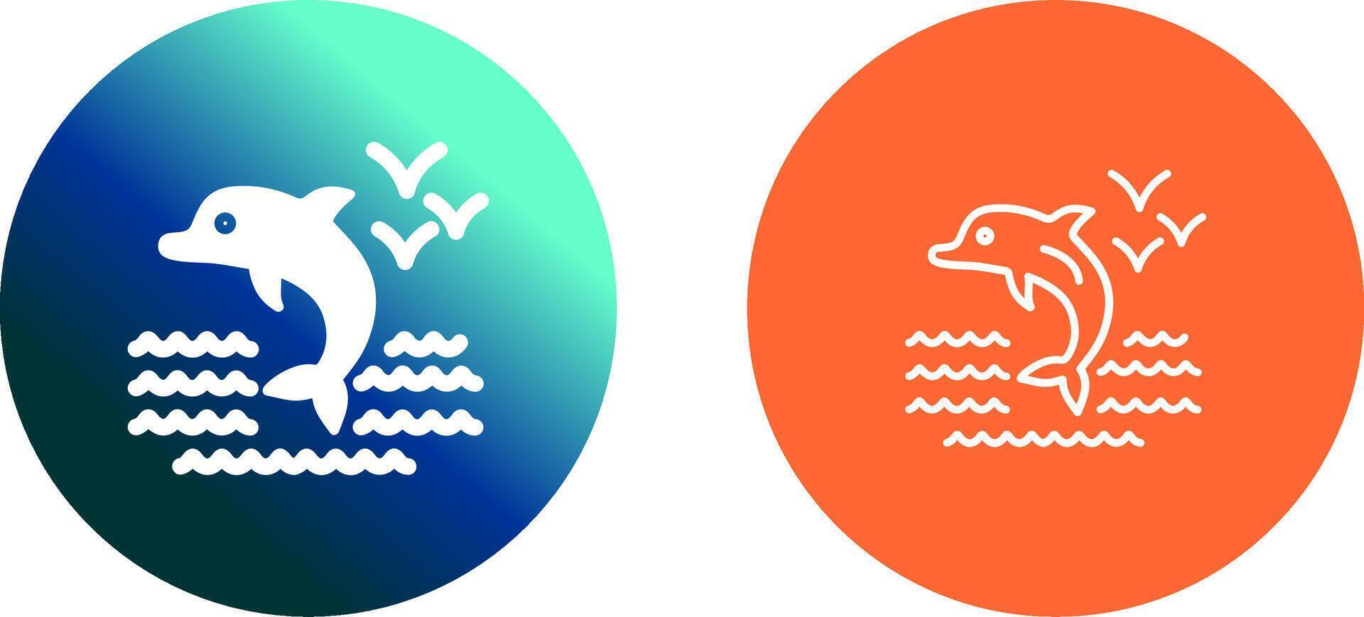 Dolphin Icon Design vector