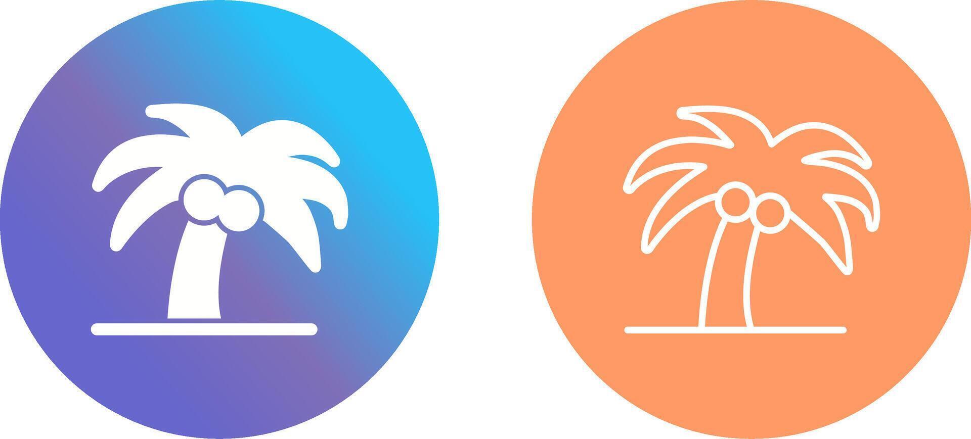 Coconut Tree, Icon Design vector