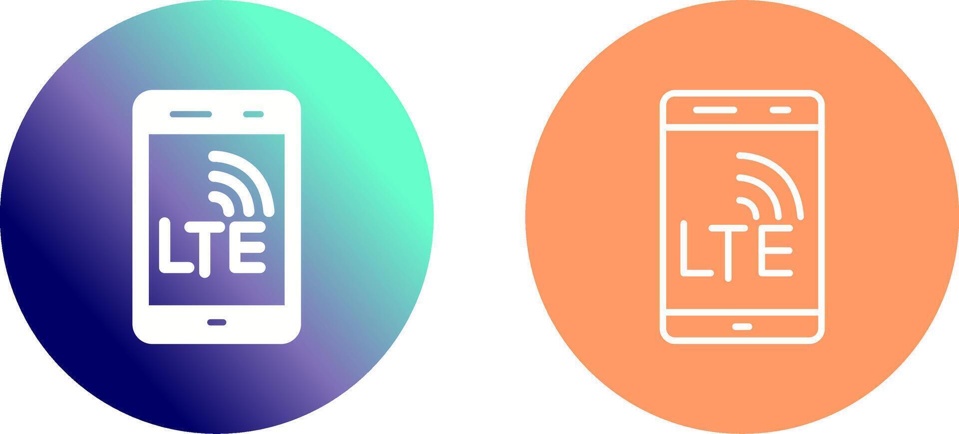 LTE Icon Design vector