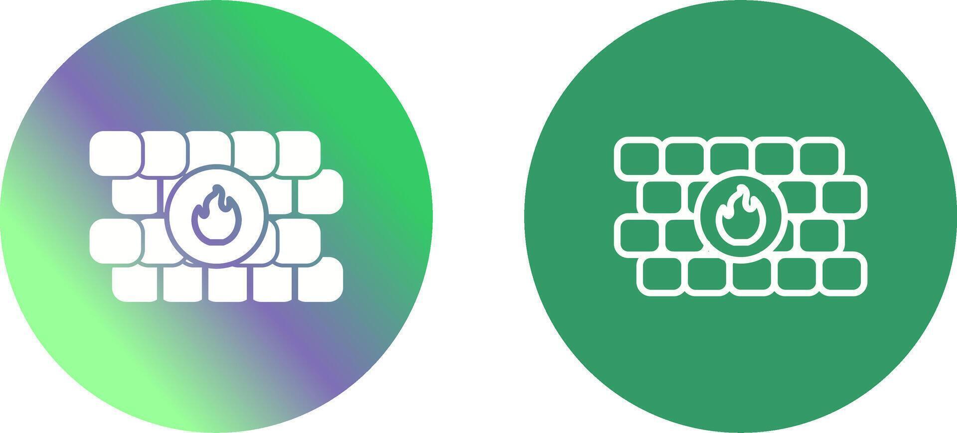 FireWall Icon Design vector