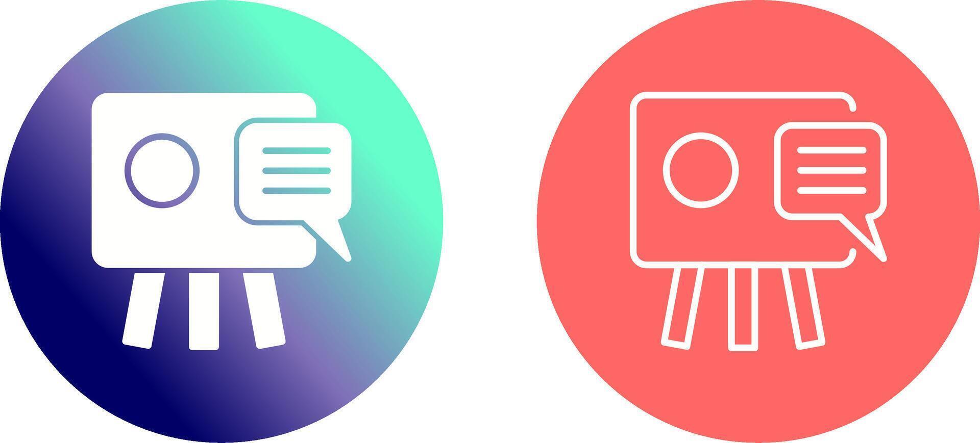 Message Board Icon Design vector