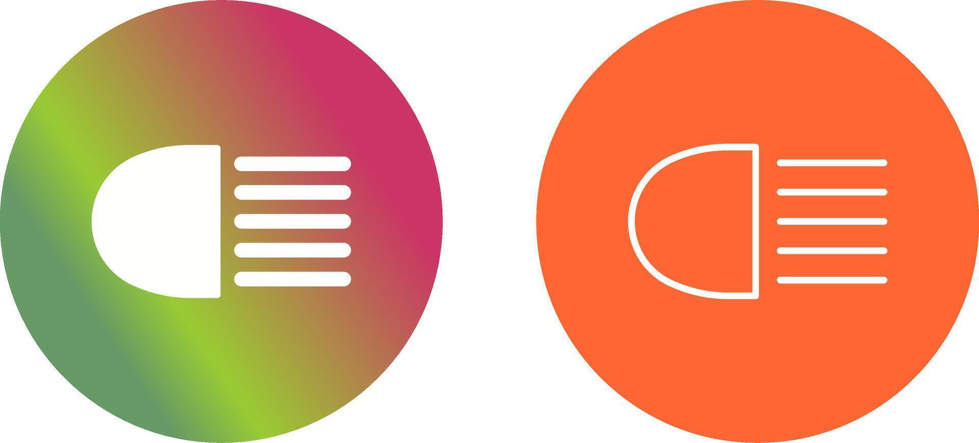 Headlight Icon Design vector