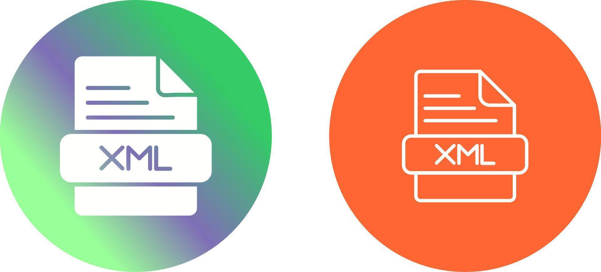 XML Icon Design vector