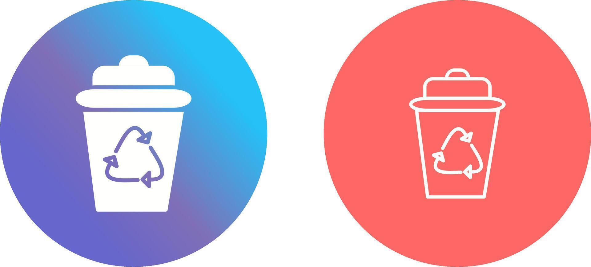 Recycle Bin Icon Design vector