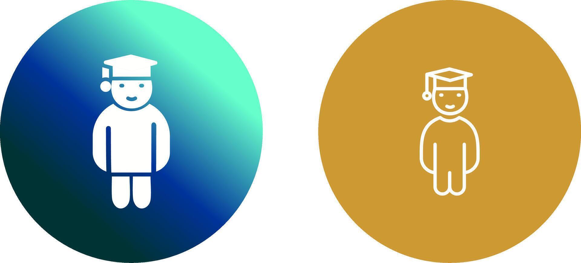 Graduate Student Icon Design vector