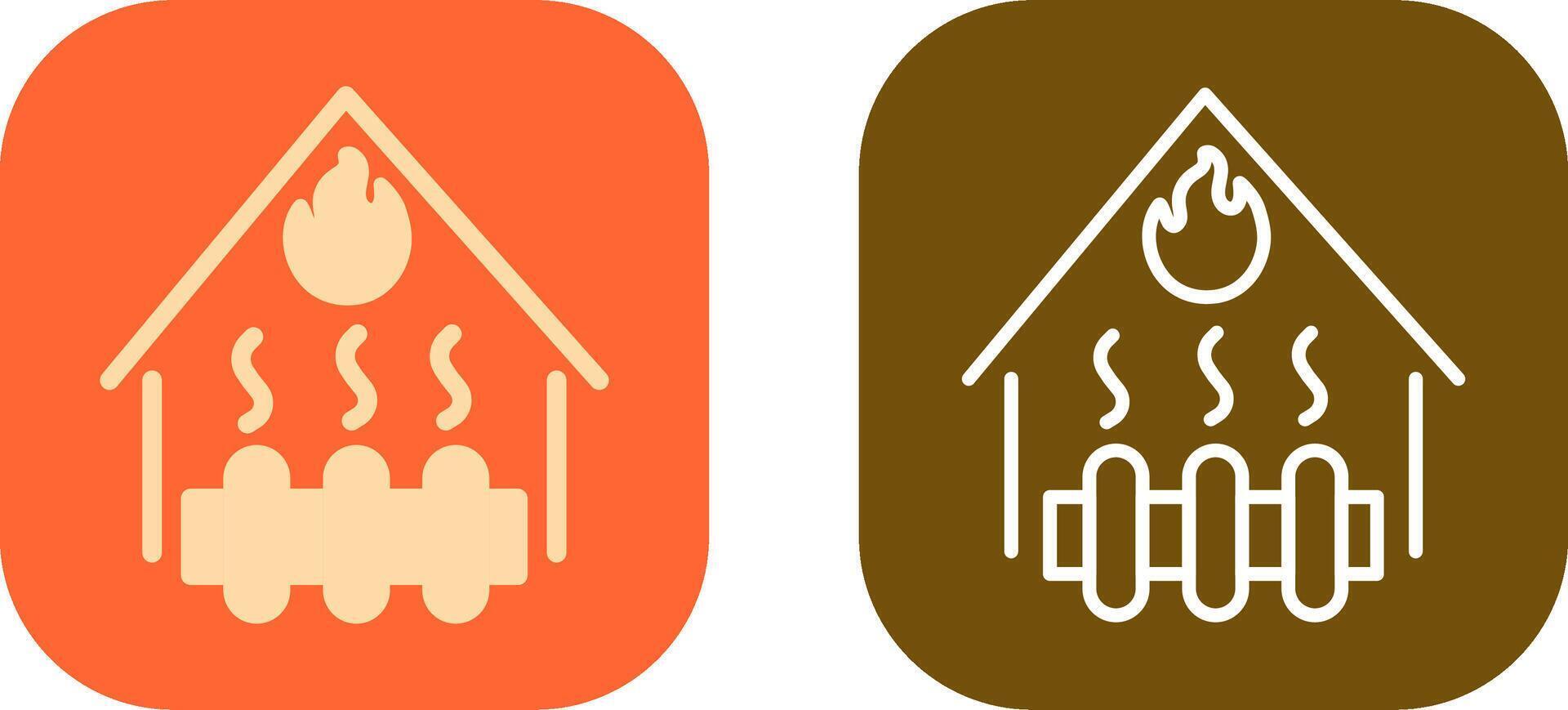 Heating System Icon Design vector