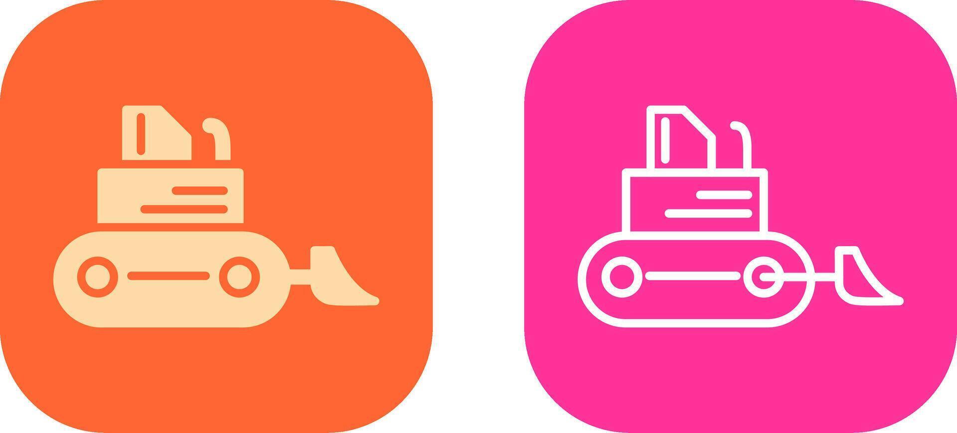 Bulldozer Icon Design vector