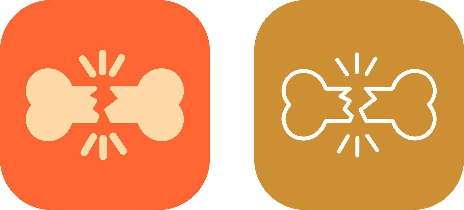 Bone Fracture Icon Design vector