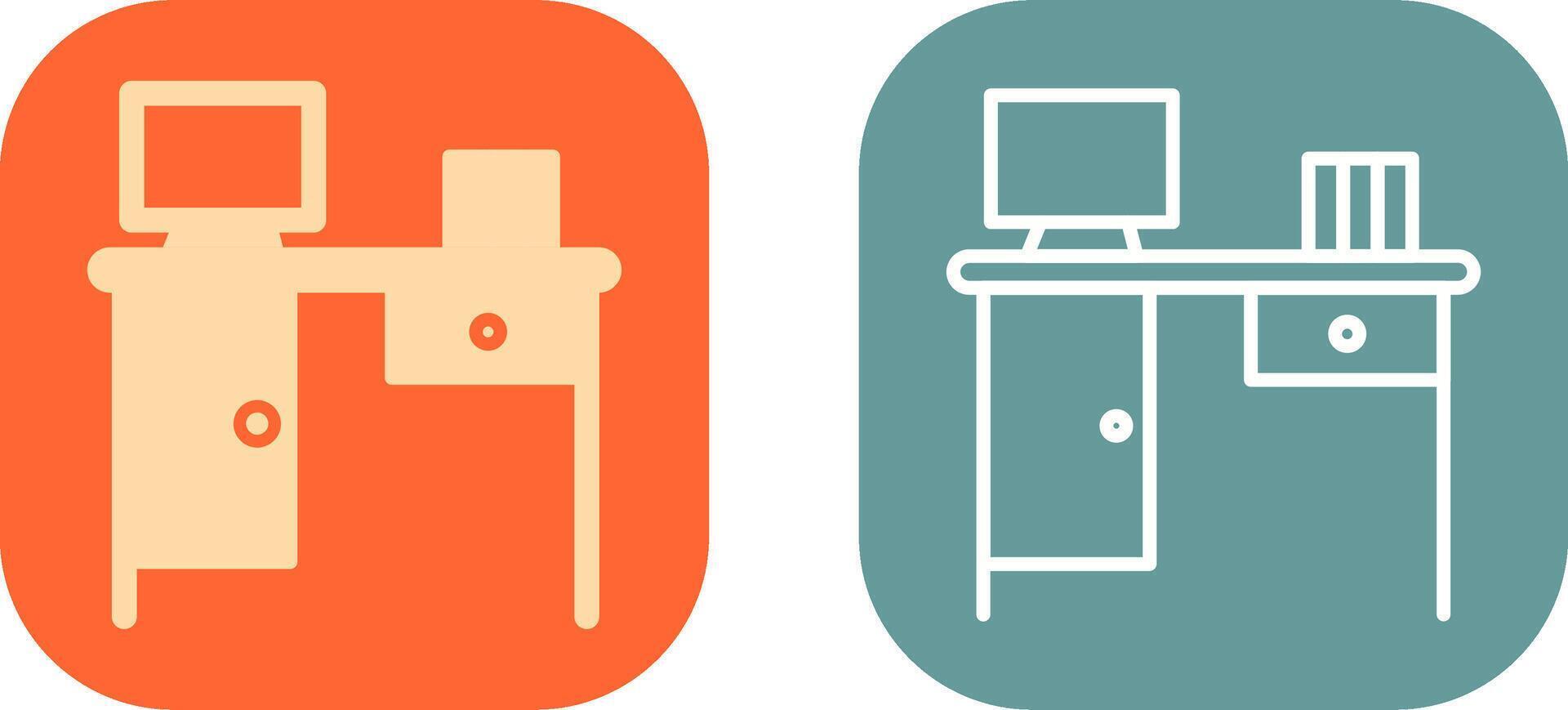 Working Table Icon Design vector