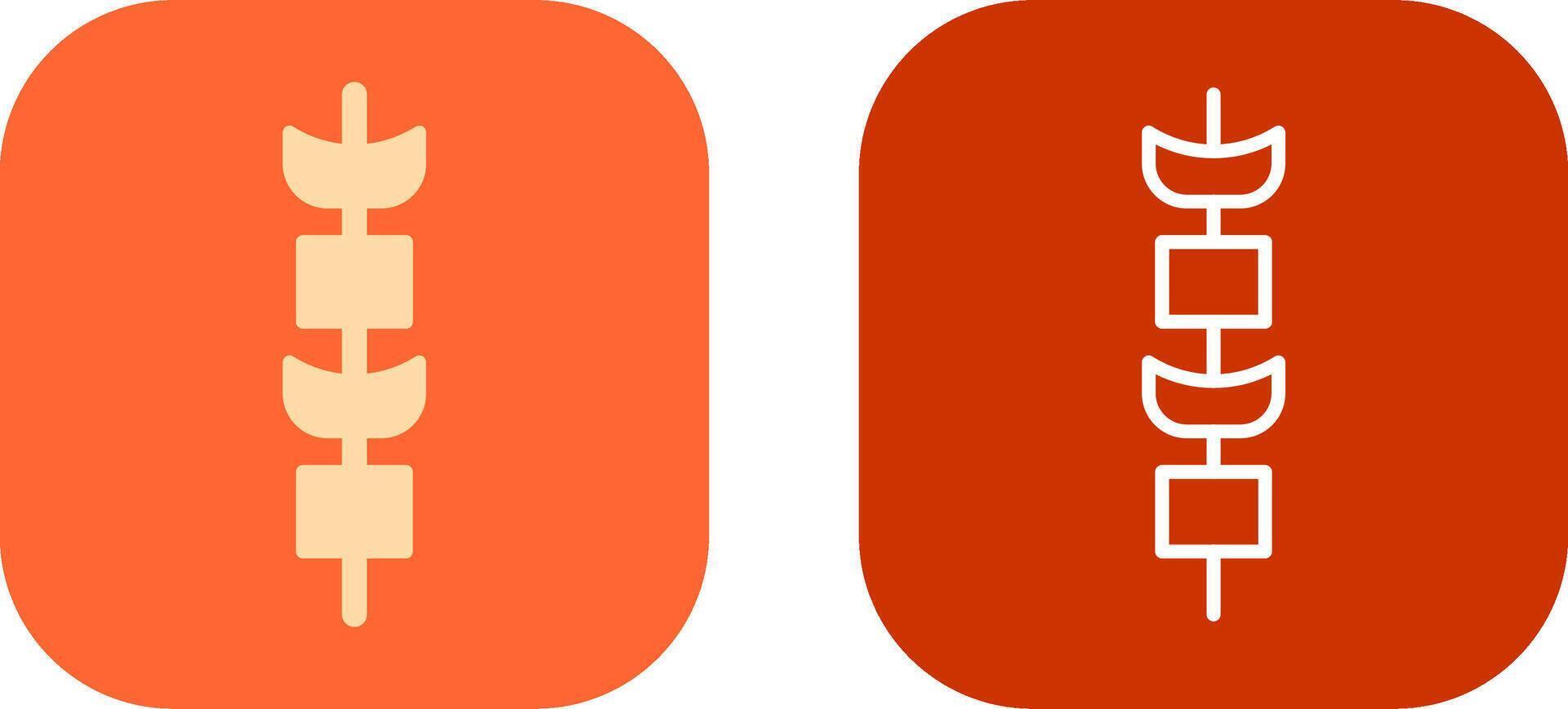 Kebab Icon Design vector