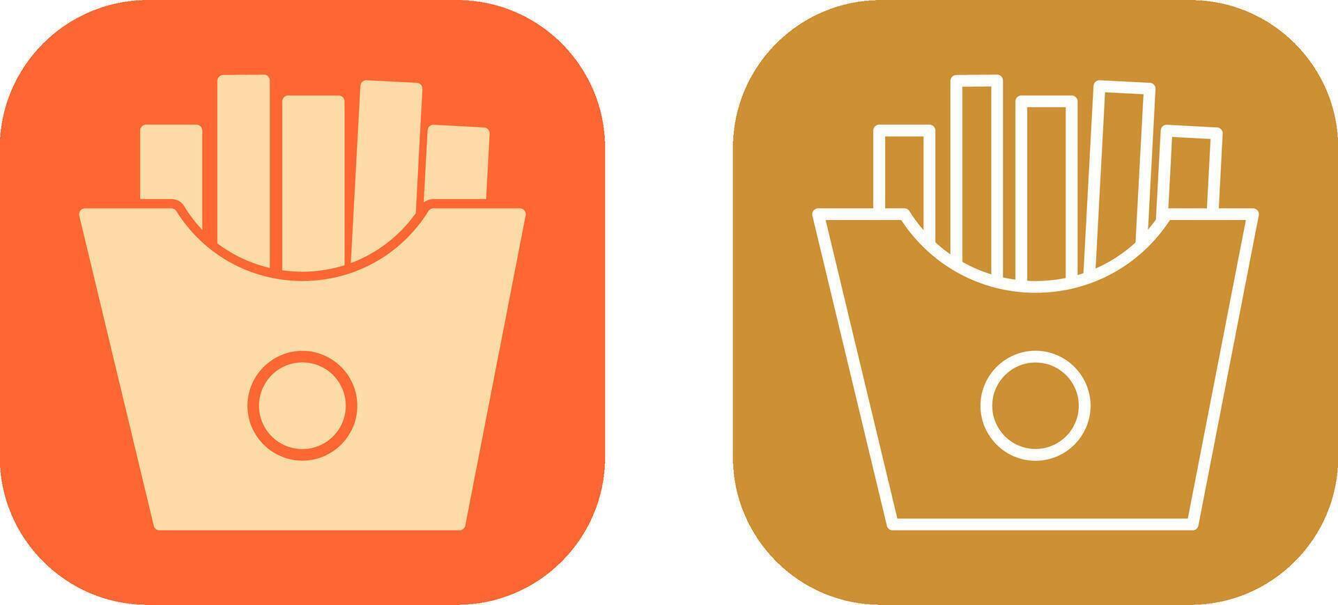 Fries Icon Design vector