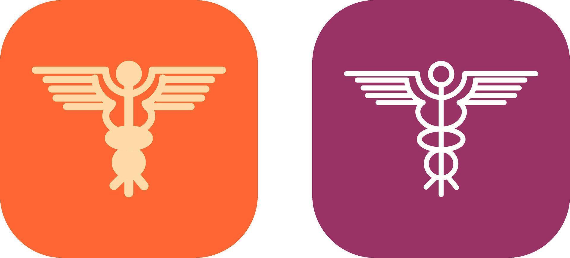 Caduceus Icon Design vector