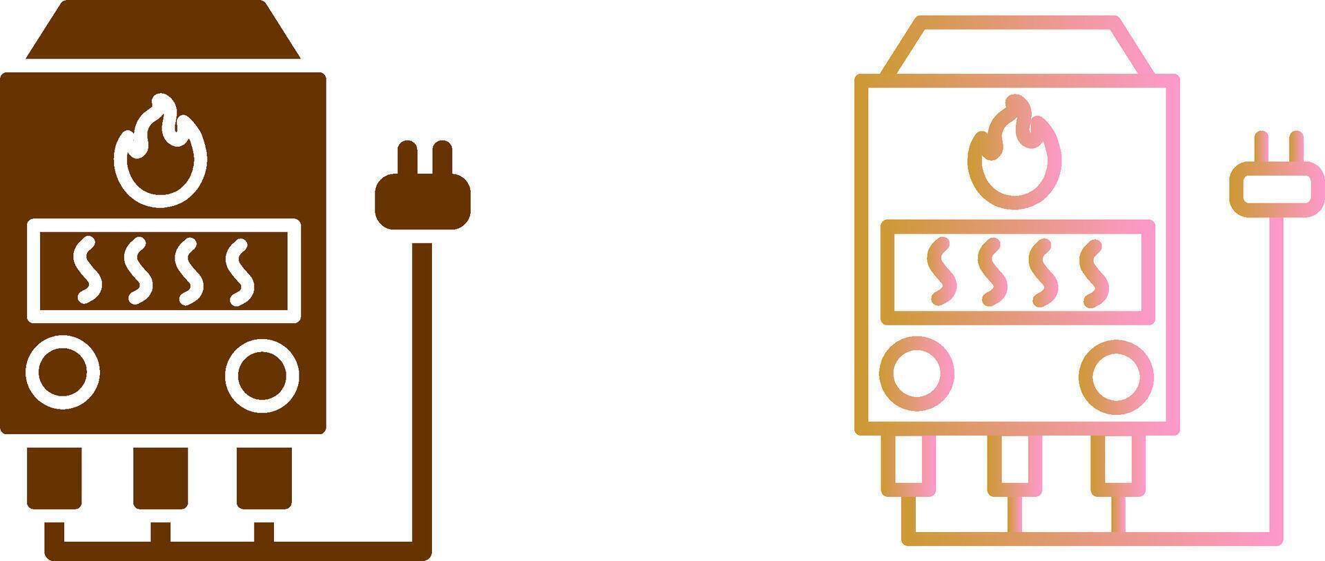 Electric Furnace Icon Design vector