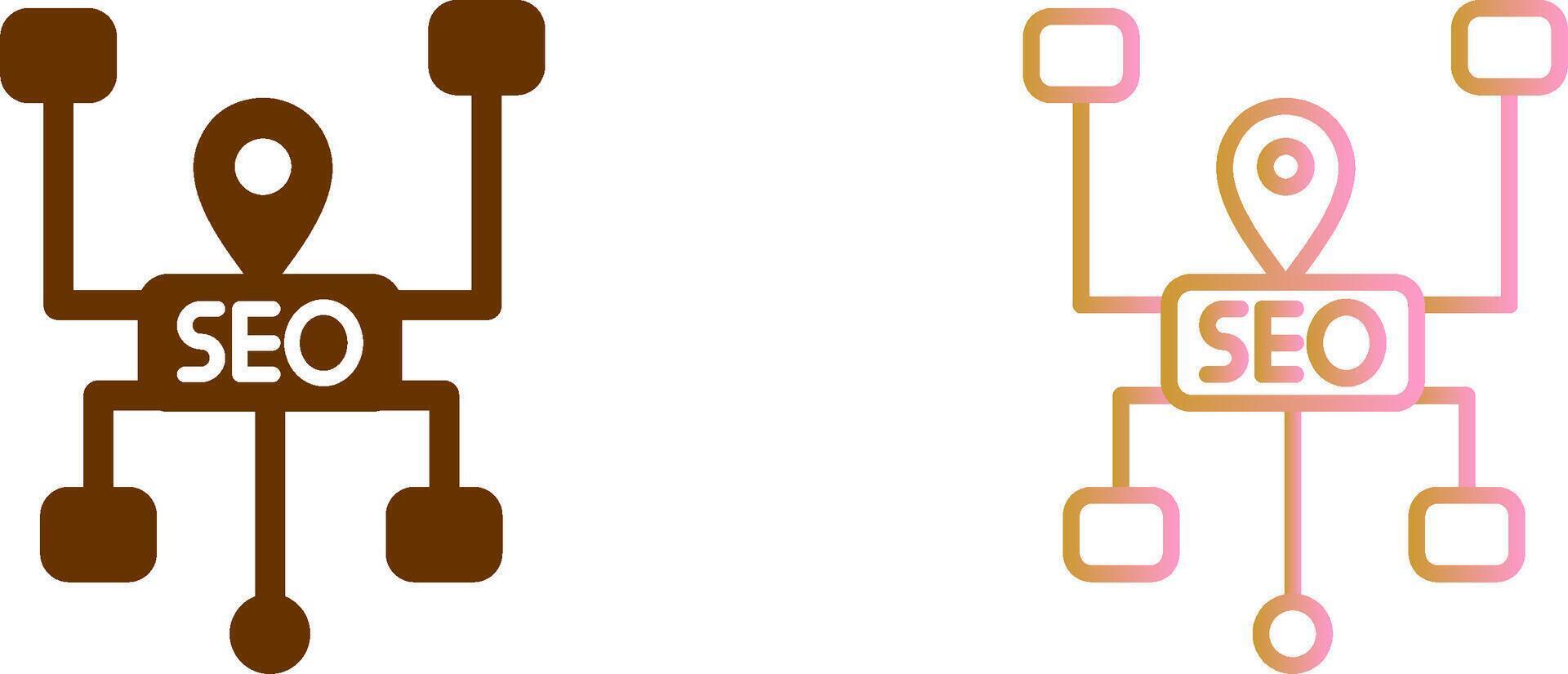 SEO Structure Icon Design vector