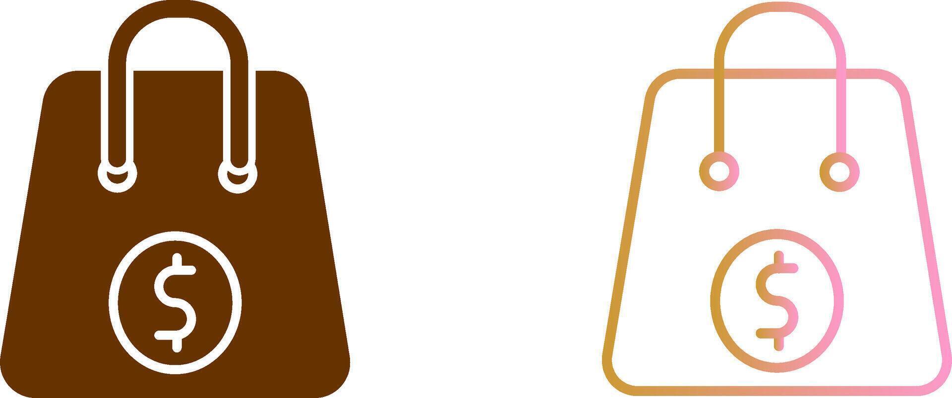 Items In a Bag Icon Design vector