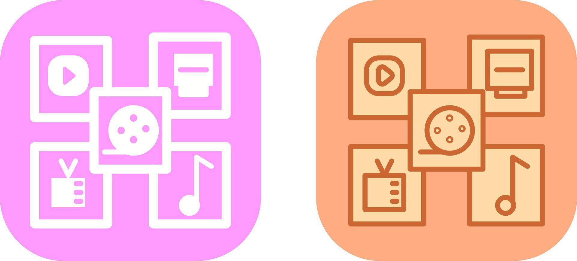 Multimedia Icon Design vector