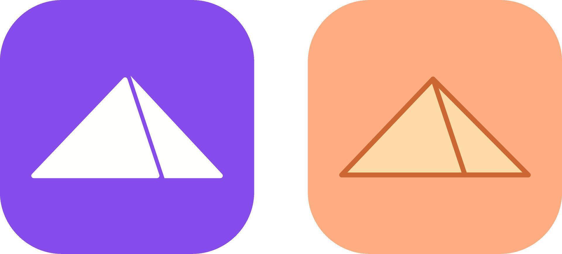 Pyramid Icon Design vector