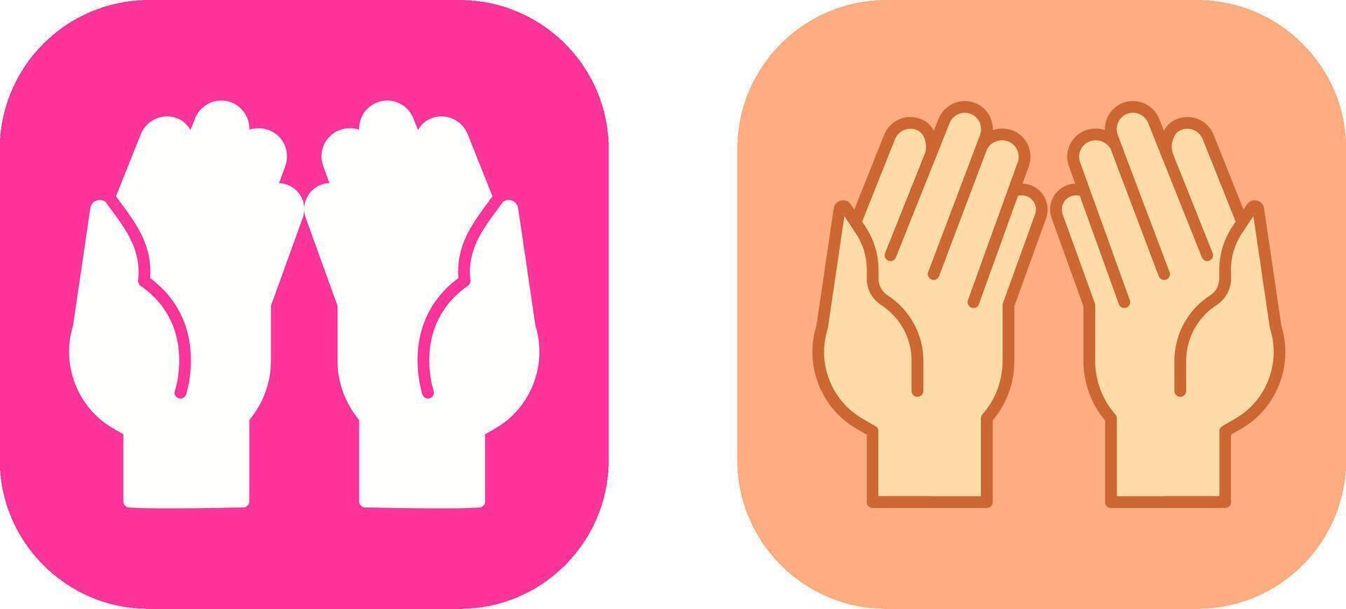 Praying Hands Icon Design vector