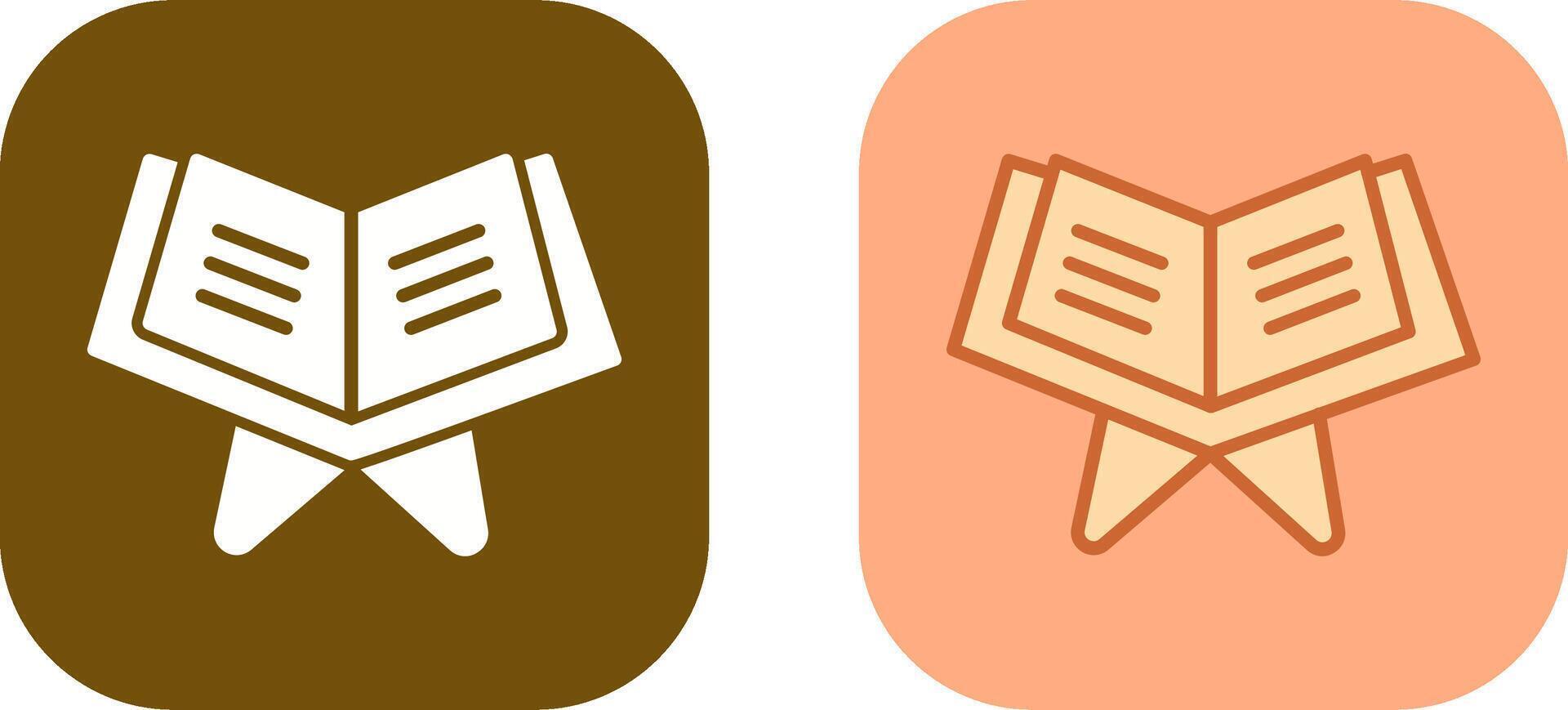 Reading Holy Book Icon Design vector