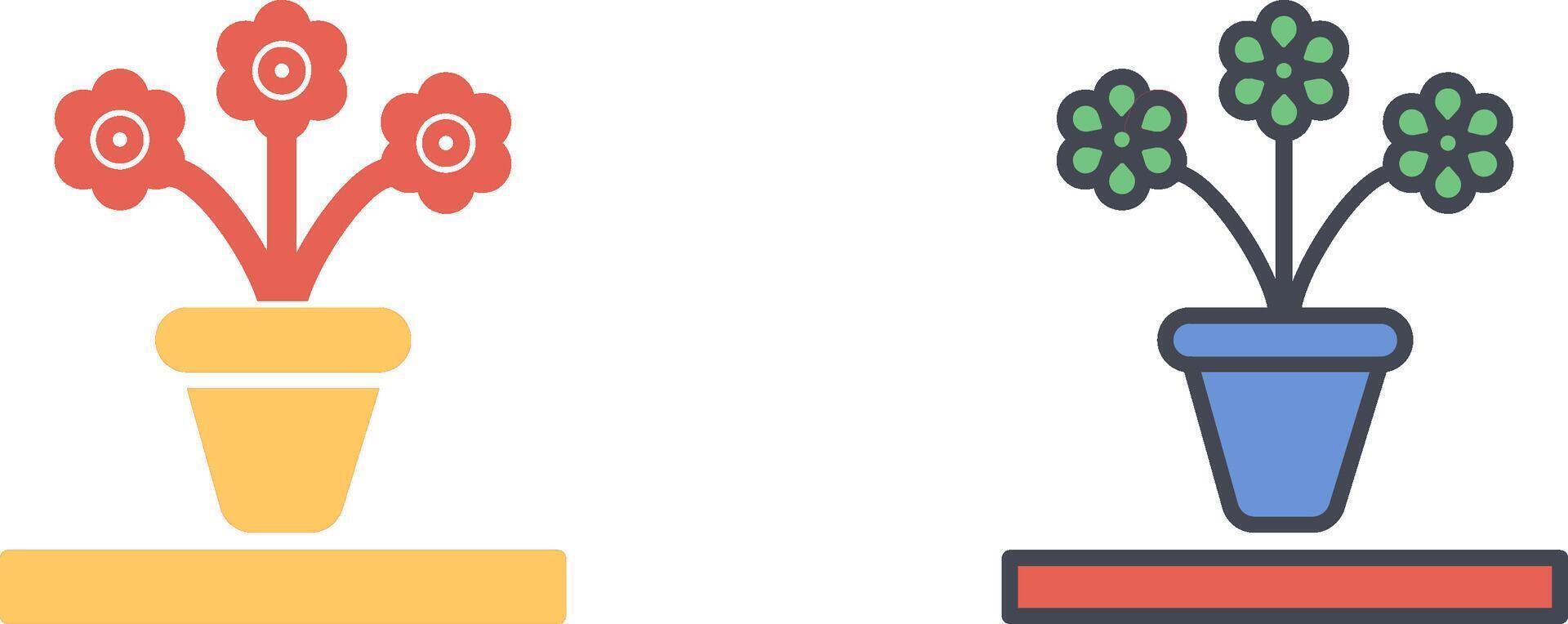 Flower Pot Icon Design vector