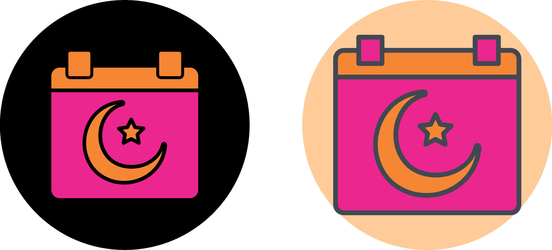 Islamic Calendar Icon Design 43143490 Vector Art at Vecteezy