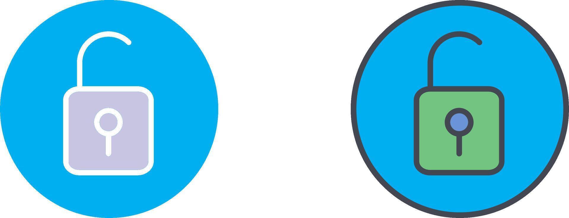 Open Lock Icon Design vector
